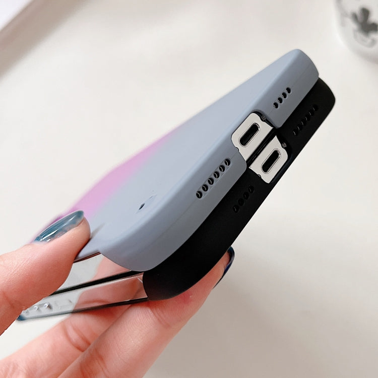 For iPhone 13 Frameless Skin Feel Gradient Phone Case(Pink + Light Blue) - free shipping - PMC Jewellery - Order now!