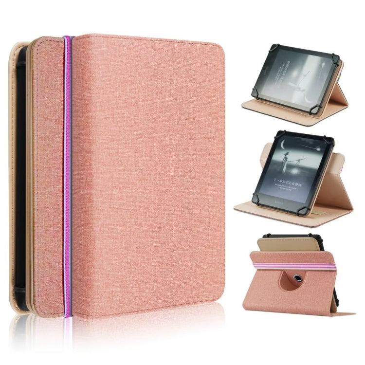 For 6 inch Rotating Universal Leather Tablet Case(Rose Gold) - 7 inch by PMC TechLife | Online Shopping South Africa | PMC TechLife | Buy Now Pay Later Mobicred