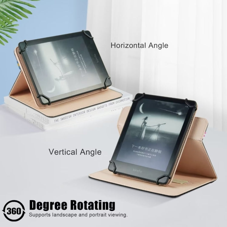 For 6 inch Rotating Universal Leather Tablet Case(Black) - 7 inch by PMC TechLife | Online Shopping South Africa | PMC TechLife | Buy Now Pay Later Mobicred