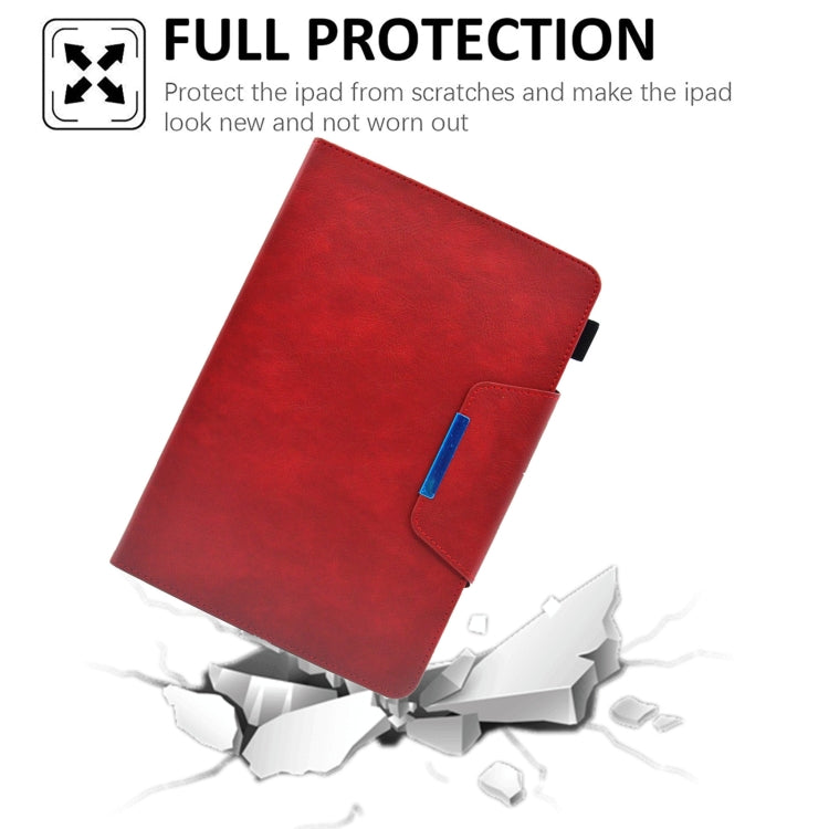 For 7 inch Suede Cross Texture Magnetic Clasp Leather Tablet Case(Red) - 7 inch by PMC TechLife | Online Shopping South Africa | PMC TechLife | Buy Now Pay Later Mobicred
