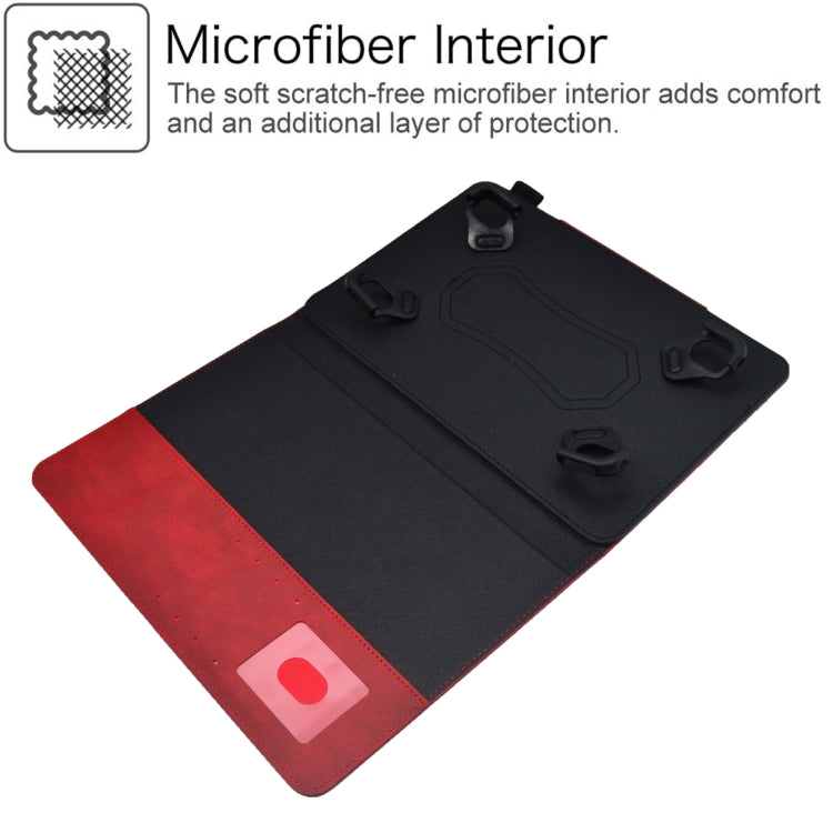 For 7 inch Suede Cross Texture Magnetic Clasp Leather Tablet Case(Red) - 7 inch by PMC TechLife | Online Shopping South Africa | PMC TechLife | Buy Now Pay Later Mobicred