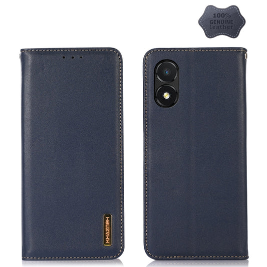 For Honor X5 KHAZNEH Nappa Top Layer Cowhide Leather Phone Case(Blue) - Honor Cases by PMC Jewellery | Online Shopping South Africa | PMC Jewellery | Buy Now Pay Later Mobicred