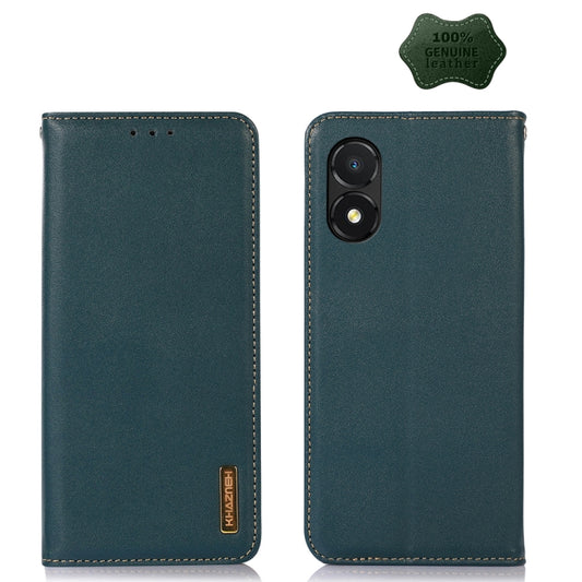 For Honor X5 KHAZNEH Nappa Top Layer Cowhide Leather Phone Case(Green) - Honor Cases by PMC Jewellery | Online Shopping South Africa | PMC Jewellery | Buy Now Pay Later Mobicred