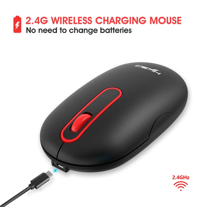 HXSJ T15 2.4GHz 4 Keys Wireless Mute Mouse(Black) - Wireless Mice by HXSJ | Online Shopping South Africa | PMC Jewellery | Buy Now Pay Later Mobicred