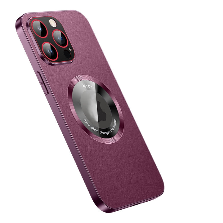 For iPhone 14 Pro R-JUST RH05 Magnetic Leather Metal Phone Case(Purple) - iPhone 14 Pro Cases by R-JUST | Online Shopping South Africa | PMC Jewellery