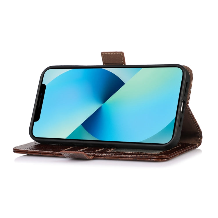 For Sony Xperia 1 V Crocodile Top Layer Cowhide Leather Phone Case(Brown) - Sony Cases by PMC TechLife | Online Shopping South Africa | PMC TechLife | Buy Now Pay Later Mobicred