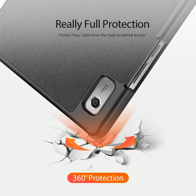 For Lenovo Tab M9 DUX DUCIS Domo Series Magnetic Flip Leather Tablet Case(Black) - Lenovo by DUX DUCIS | Online Shopping South Africa | PMC Jewellery | Buy Now Pay Later Mobicred