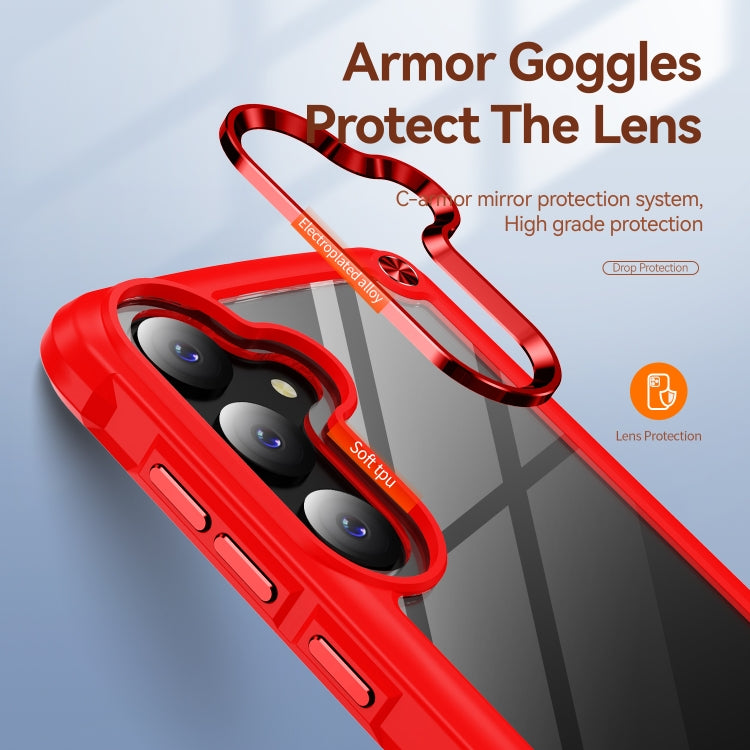 For Samsung Galaxy S24+ 5G TPU + PC Lens Protection Phone Case(Red) - Galaxy S24+ 5G Cases by PMC TechLife | Online Shopping South Africa | PMC TechLife