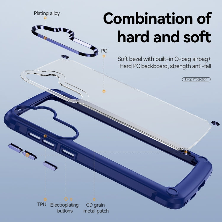 For Samsung Galaxy S24+ 5G TPU + PC Lens Protection Phone Case(Blue) - Galaxy S24+ 5G Cases by PMC TechLife | Online Shopping South Africa | PMC TechLife