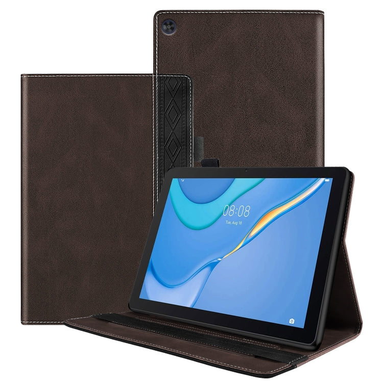 For Huawei MatePad SE Splicing Series Tablet Leather Case(Coffee) - Huawei by PMC TechLife | Online Shopping South Africa | PMC TechLife | Buy Now Pay Later Mobicred
