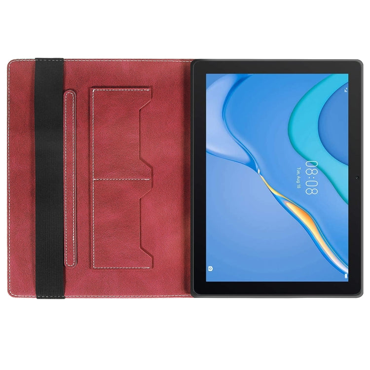 For Huawei MatePad SE Splicing Series Tablet Leather Case(Red) - Huawei by PMC TechLife | Online Shopping South Africa | PMC TechLife | Buy Now Pay Later Mobicred