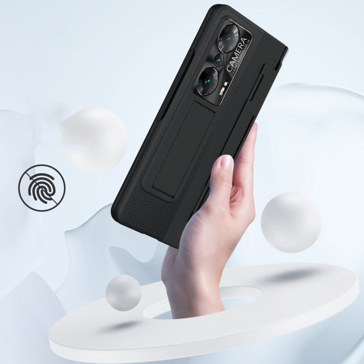 For Honor Magic Vs Integrated Full Coverage Hinge Phone Case with Stylus(Gold+Blue) - Honor Cases by PMC TechLife | Online Shopping South Africa | PMC TechLife | Buy Now Pay Later Mobicred