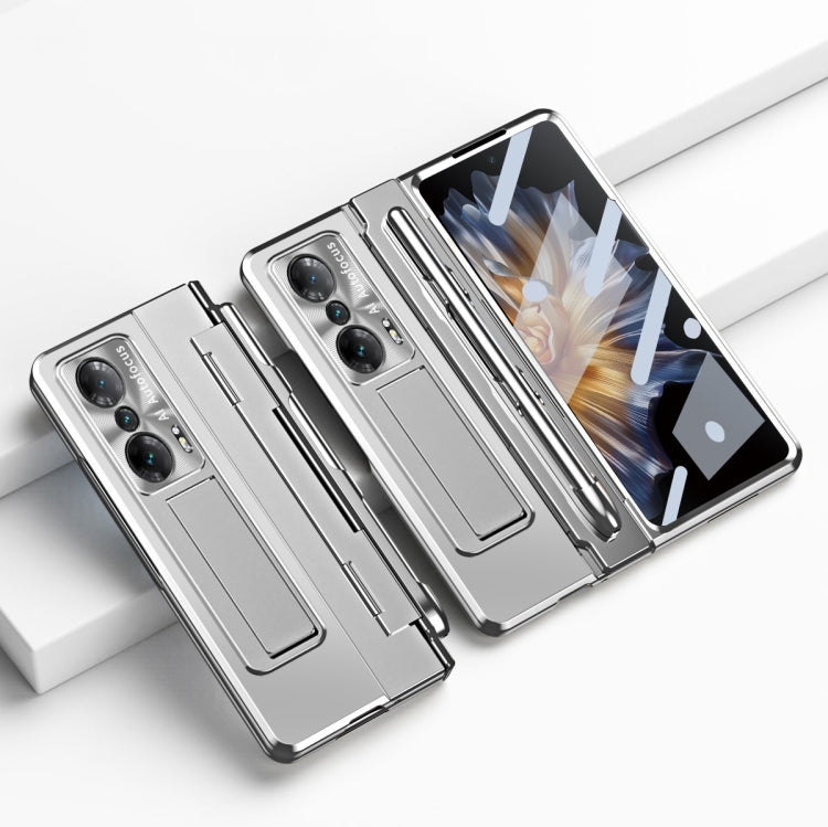 For Honor Magic Vs Integrated Folding Hinge Phone Case with Stylus(Silver) - Honor Cases by PMC TechLife | Online Shopping South Africa | PMC TechLife | Buy Now Pay Later Mobicred