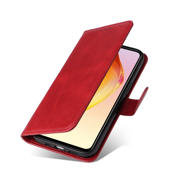 For vivo V25 5G/V25e 4G/X80 Lite Classic Calf Texture Flip Leather Phone Case(Red) - vivo Cases by PMC Jewellery | Online Shopping South Africa | PMC Jewellery