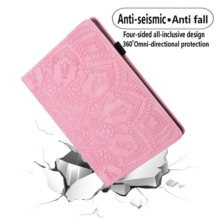 For Lenovo Tab M10 Plus 10.6 3rd Gen 2022 Calf Texture Embossed Flip Leather Tablet Case(Pink) - Lenovo by PMC TechLife | Online Shopping South Africa | PMC TechLife