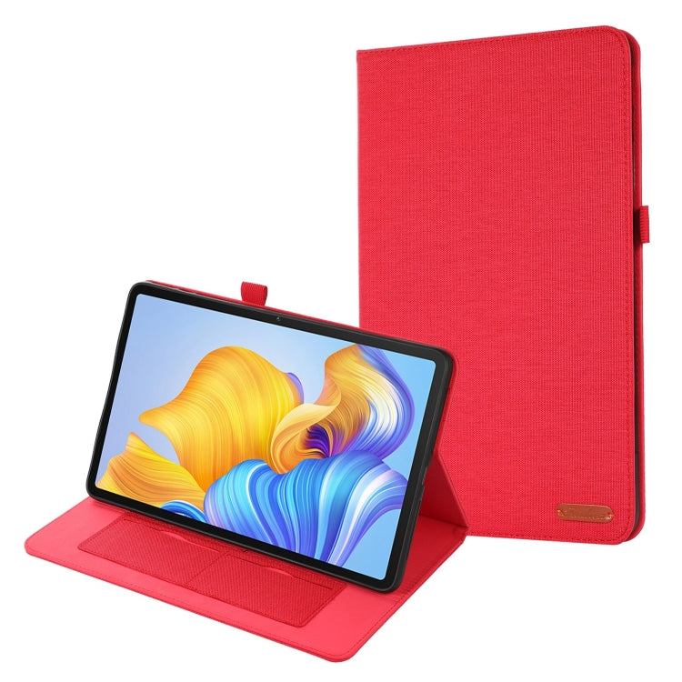 For Honor Pad 9 Pro / V8 Pro Fabric Leather Tablet Case(Red) - Honor by PMC TechLife | Online Shopping South Africa | PMC TechLife | Buy Now Pay Later Mobicred