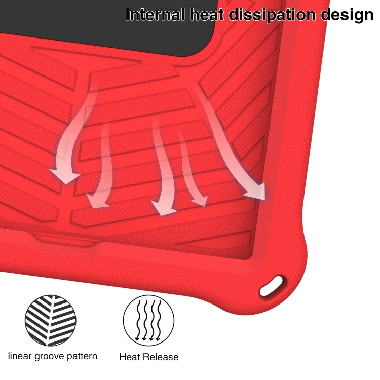 For Lenovo Tab K10 Spider King Silicone Protective Tablet Case(Red) - Lenovo by PMC TechLife | Online Shopping South Africa | PMC TechLife | Buy Now Pay Later Mobicred