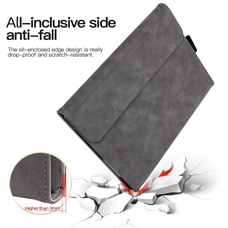 For Microsoft Surface Pro 8 Sheepskin All-Inclusive Shockproof Protective Case with Power Bag(Black) - Others by PMC TechLife | Online Shopping South Africa | PMC TechLife | Buy Now Pay Later Mobicred