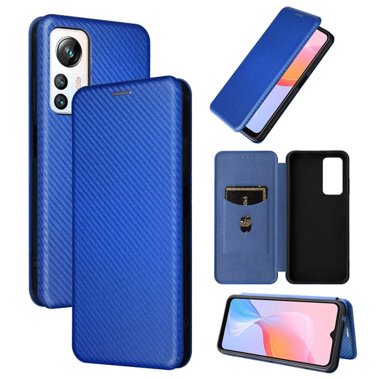 For Blackview A85 Carbon Fiber Texture Flip Leather Phone Case(Blue) - More Brand by PMC Jewellery | Online Shopping South Africa | PMC Jewellery | Buy Now Pay Later Mobicred