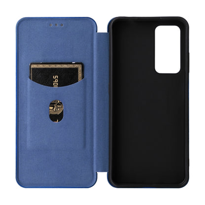 For Blackview A85 Carbon Fiber Texture Flip Leather Phone Case(Blue) - More Brand by PMC Jewellery | Online Shopping South Africa | PMC Jewellery | Buy Now Pay Later Mobicred