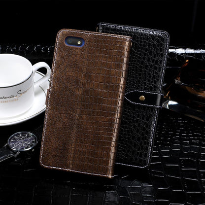 For Alcatel 1V (2019) idewei Crocodile Texture Horizontal Flip Leather Case with Holder & Card Slots & Wallet(Black) - More Brand by idewei | Online Shopping South Africa | PMC Jewellery | Buy Now Pay Later Mobicred