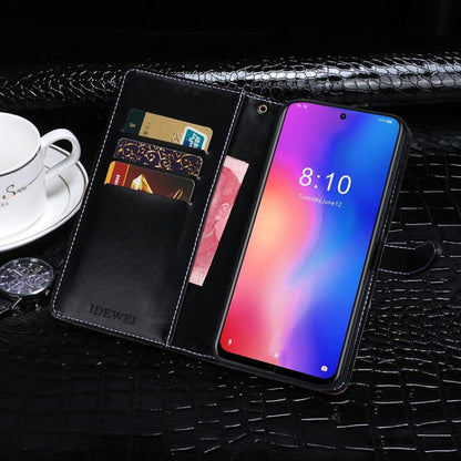 For Homtom P30 Pro idewei Crocodile Texture Horizontal Flip Leather Case with Holder & Card Slots & Wallet(Black) - More Brand by idewei | Online Shopping South Africa | PMC Jewellery | Buy Now Pay Later Mobicred