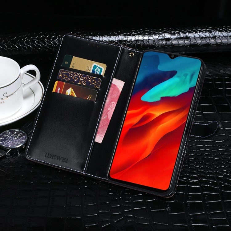 For Blackview A80 Pro idewei Crocodile Texture Horizontal Flip Leather Case with Holder & Card Slots & Wallet(Black) - More Brand by idewei | Online Shopping South Africa | PMC TechLife | Buy Now Pay Later Mobicred