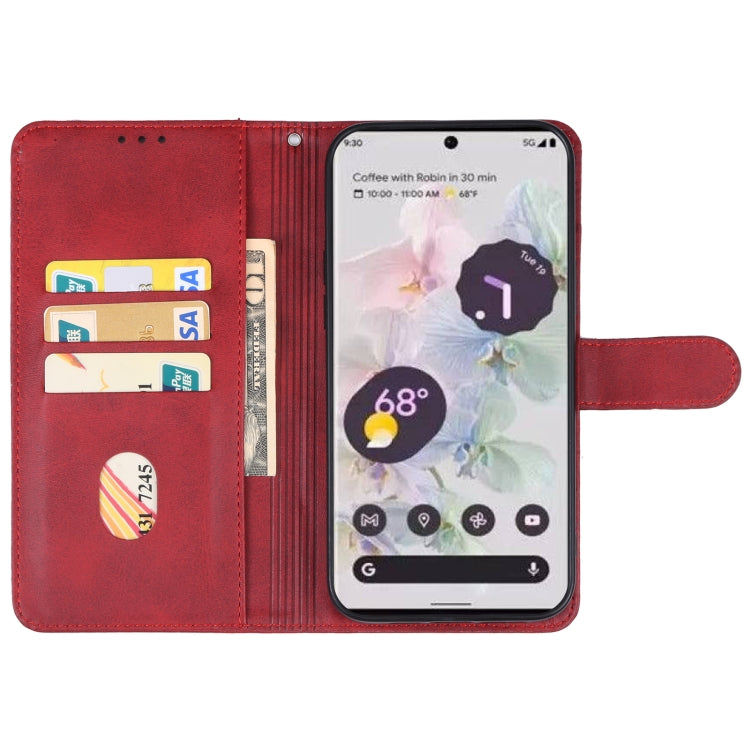 For Google Pixel 8 Leather Phone Case(Red) - Google Cases by PMC Jewellery | Online Shopping South Africa | PMC Jewellery | Buy Now Pay Later Mobicred