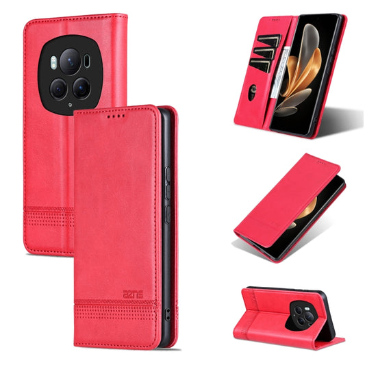 For Honor Magic6 Pro AZNS Magnetic Calf Texture Flip Leather Phone Case(Red) - Honor Cases by AZNS | Online Shopping South Africa | PMC Jewellery | Buy Now Pay Later Mobicred