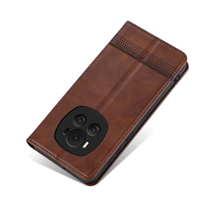 For Honor Magic6 AZNS Magnetic Calf Texture Flip Leather Phone Case(Dark Brown) - Honor Cases by AZNS | Online Shopping South Africa | PMC Jewellery | Buy Now Pay Later Mobicred