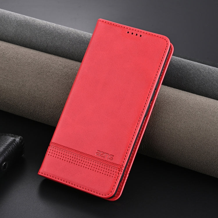 For Honor Magic6 Lite 5G/X9b AZNS Magnetic Calf Texture Flip Leather Phone Case(Red) - Honor Cases by AZNS | Online Shopping South Africa | PMC Jewellery | Buy Now Pay Later Mobicred