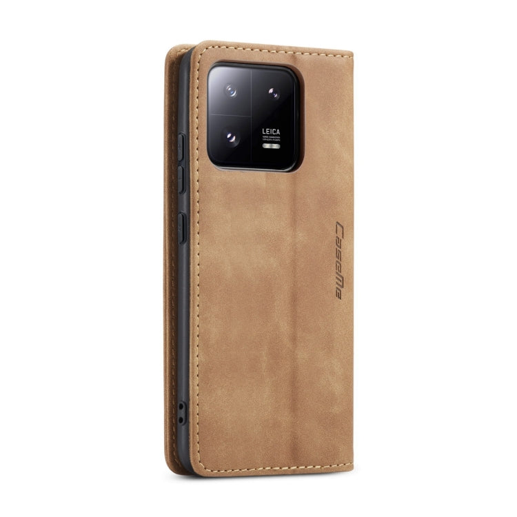 For Xiaomi 13 Pro CaseMe 013 Multifunctional Horizontal Flip Leather Phone Case(Brown) - Xiaomi Cases by CaseMe | Online Shopping South Africa | PMC Jewellery | Buy Now Pay Later Mobicred