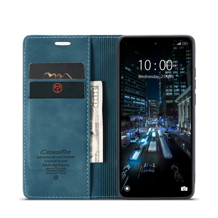 For Xiaomi Redmi 11A / 12C CaseMe 013 Multifunctional Horizontal Flip Leather Phone Case(Blue) - free shipping - PMC Jewellery - Order now!