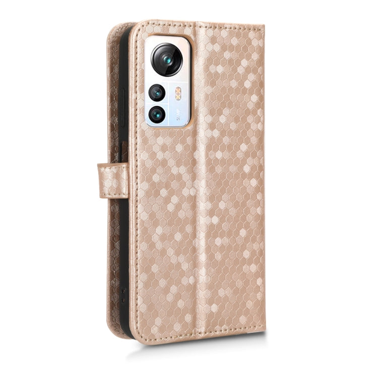 For Blackview A85 Honeycomb Dot Texture Leather Phone Case(Gold) - free shipping - PMC TechLife - Order now!