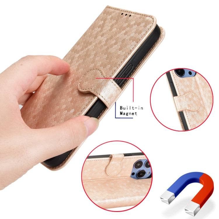 For Blackview A85 Honeycomb Dot Texture Leather Phone Case(Black) - More Brand by PMC TechLife | Online Shopping South Africa | PMC TechLife