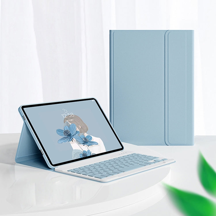 For Lenovo Tab M10 Plus 10.6 3rd Gen 2022 LX106 Square Keys Detachable Bluetooth Keyboard Leather Tablet Case(Blue) - Lenovo Keyboard by PMC TechLife | Online Shopping South Africa | PMC TechLife