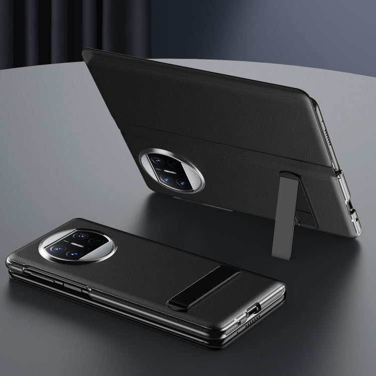 For Huawei Mate X3 Leather All-inclusive Phone Case with Holder(White) - Huawei Cases by PMC TechLife | Online Shopping South Africa | PMC TechLife | Buy Now Pay Later Mobicred