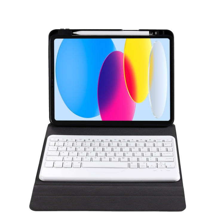 For iPad 10th Gen 10.9 2022 B10 Triangle Holder Tablet Bluetooth Keyboard Leather Case(Rainbow) - Universal by PMC TechLife | Online Shopping South Africa | PMC TechLife
