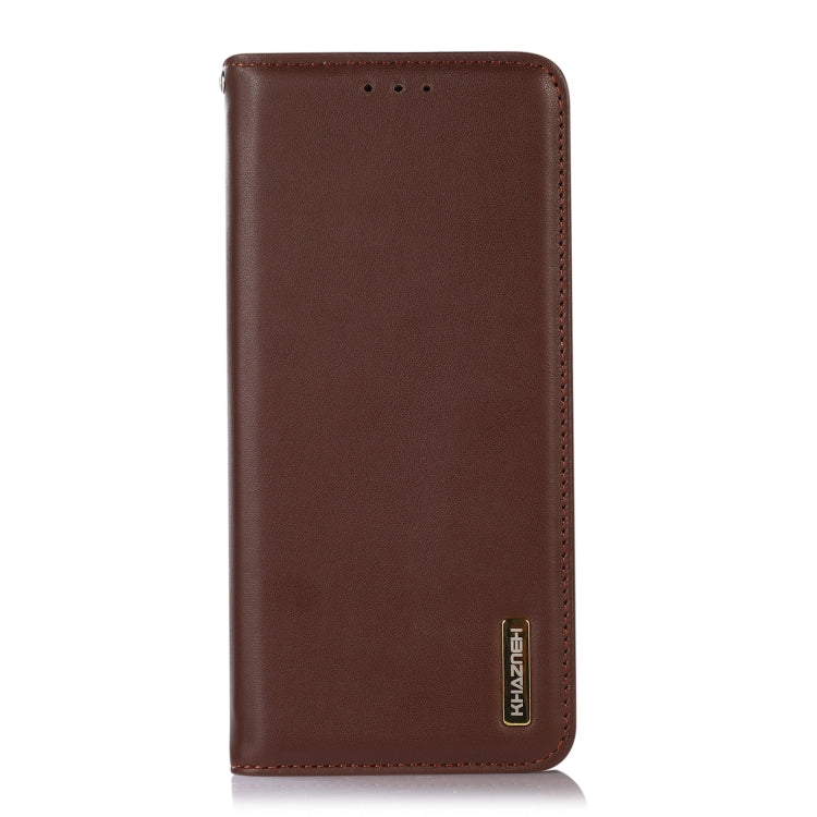 For Nokia C12 4G KHAZNEH Nappa Top Layer Cowhide Leather Phone Case(Brown) - Nokia Cases by PMC TechLife | Online Shopping South Africa | PMC TechLife | Buy Now Pay Later Mobicred