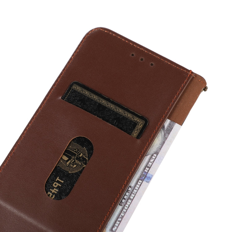 For Nokia C12 4G KHAZNEH Nappa Top Layer Cowhide Leather Phone Case(Brown) - Nokia Cases by PMC TechLife | Online Shopping South Africa | PMC TechLife | Buy Now Pay Later Mobicred