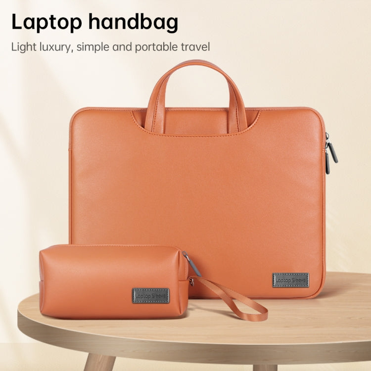Waterproof PU Laptop Bag Inner Bag with Power Pack, Size:15 inch(Rose Gold) - Other by PMC Jewellery | Online Shopping South Africa | PMC Jewellery | Buy Now Pay Later Mobicred