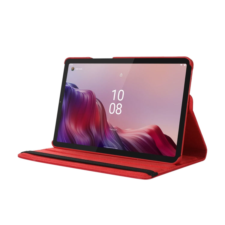 For Lenovo Tab M9 360 Degree Rotation Litchi Texture Tablet Leather Case with Holder(Purple) - Lenovo by PMC TechLife | Online Shopping South Africa | PMC TechLife | Buy Now Pay Later Mobicred