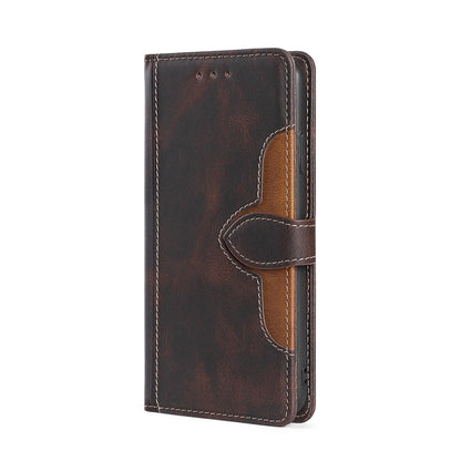 For Blackview A52 Skin Feel Magnetic Buckle Leather Phone Case(Brown) - More Brand by PMC Jewellery | Online Shopping South Africa | PMC Jewellery | Buy Now Pay Later Mobicred