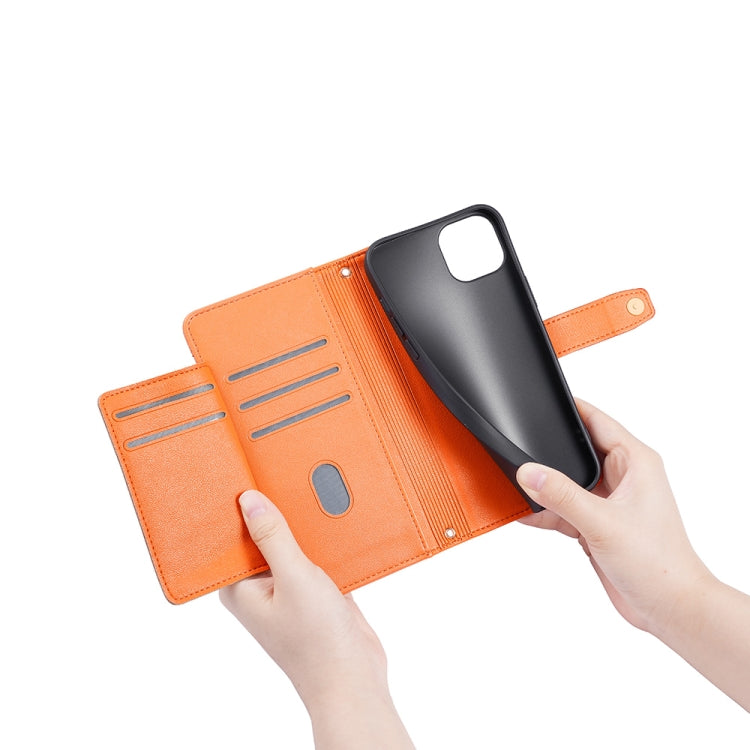 For Honor Magic5 Pro Sheep Texture Cross-body Zipper Wallet Leather Phone Case(Orange) - Honor Cases by PMC TechLife | Online Shopping South Africa | PMC TechLife | Buy Now Pay Later Mobicred