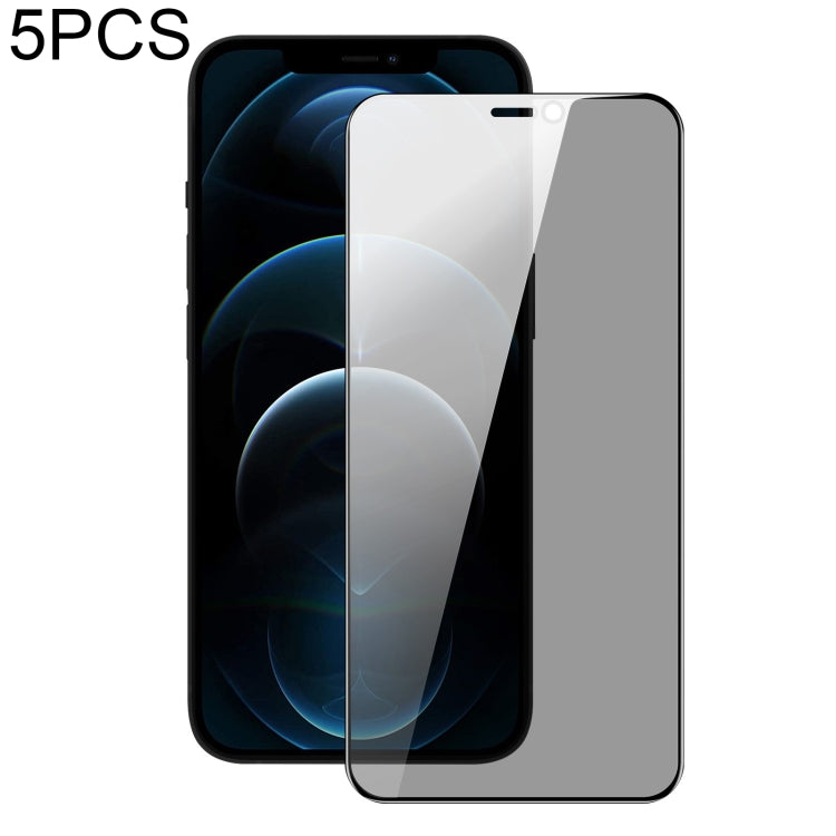 For iPhone 12 / 12 Pro 5pcs DUX DUCIS 0.33mm 9H High Aluminum Anti-spy HD Tempered Glass Film - iPhone 12 / 12 Pro Tempered Glass by DUX DUCIS | Online Shopping South Africa | PMC Jewellery | Buy Now Pay Later Mobicred