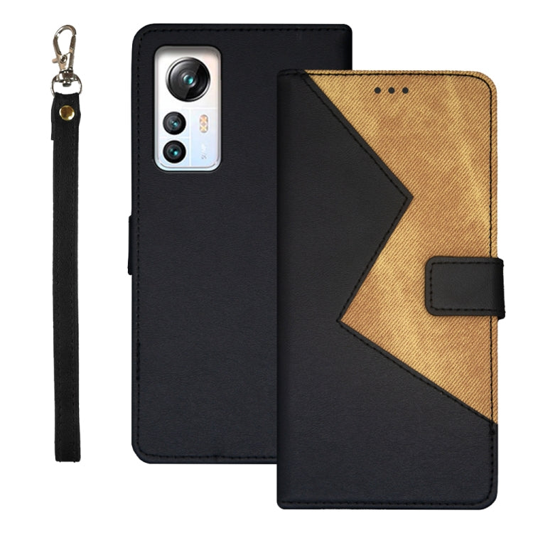 For Blackview A85 idewei Two-color Splicing Leather Phone Case(Black) - More Brand by idewei | Online Shopping South Africa | PMC TechLife | Buy Now Pay Later Mobicred