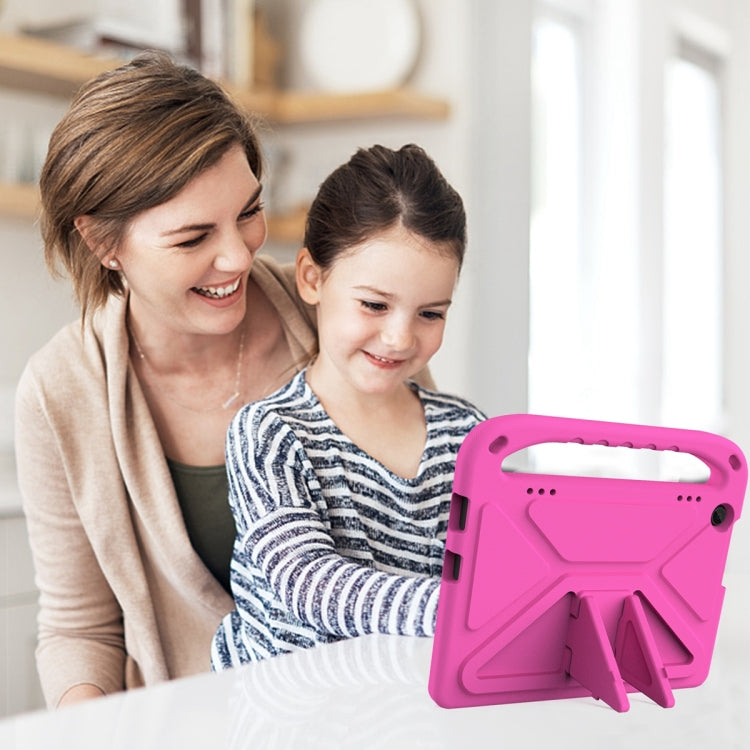 For Lenovo Tab M10 3rd Gen Handle EVA Shockproof Tablet Case with Holder(Rose Red) - Lenovo by PMC TechLife | Online Shopping South Africa | PMC TechLife | Buy Now Pay Later Mobicred