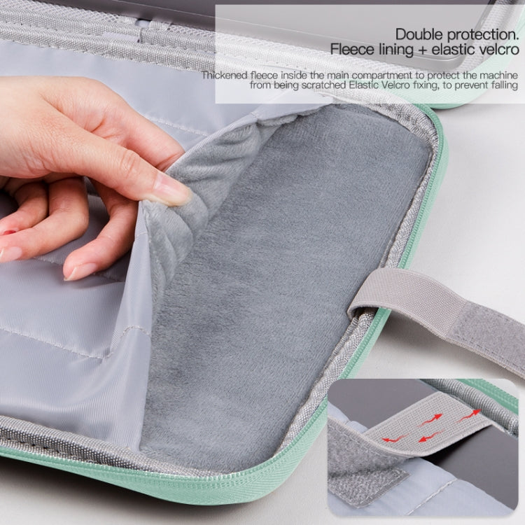 For 12.9-13 inch Laptop Portable Cloth Texture Leather Bag(Pink) - 13.3 inch by PMC TechLife | Online Shopping South Africa | PMC TechLife | Buy Now Pay Later Mobicred