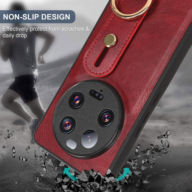For Xiaomi 13 Ultra Wristband Leather Back Phone Case(Red) - 13 Ultra Cases by PMC TechLife | Online Shopping South Africa | PMC TechLife | Buy Now Pay Later Mobicred