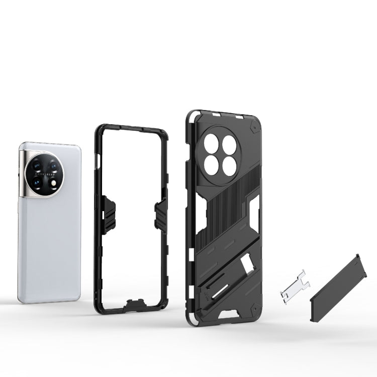 For OnePlus 11 5G Punk Armor 2 in 1 PC + TPU Shockproof Phone Case with Invisible Holder(White) - OnePlus Cases by PMC TechLife | Online Shopping South Africa | PMC TechLife